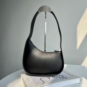 The Luxury Designer Row half moon Bag Quality Leather Single Shoulders Underarm Bag Minimalist Genuine Leather handbags