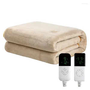 Одеяла, теплое мягкое согревающее зимнее коралловое флисовое одеяло с подогревом и подогревом, электрическое одеяло