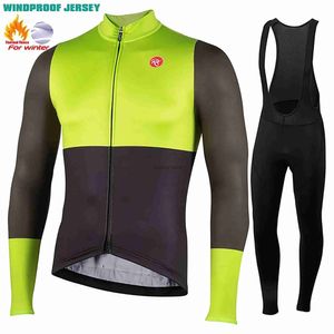 Tute da uomo 2023Giacche invernali da corsa Ciclismo Maglia lunga Seves Set Warm Fece Bike Triathlon Abbigliamento da stradaH2421