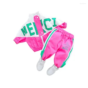 Clothing Sets Baby Autumn Casual Clothes Kid Boy Letter Jacket Girls Pants 2Pcs/sets Spring Children Infant Costume Toddler Fashion