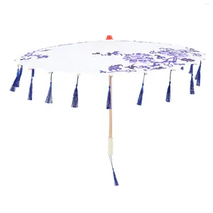 Umbrellas Oil Paper Umbrella Classic Decor Japanese Style Vintage Stage Delicate Holiday Satin Cloth Decorative Festival Women's