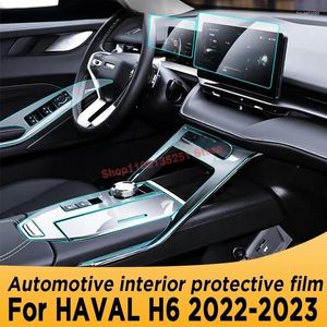 Interiörstillbehör för Haval H6 2024 Hybrid Gearbox Panel Navigation Screen Automotive TPU Protective Film Cover Anti-Scratch Sticker