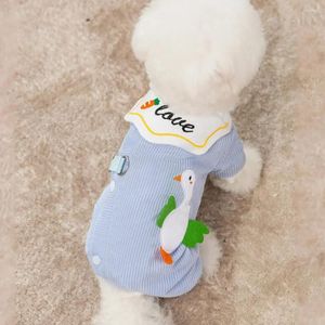 Dog Apparel Pet Jumpsuit Autumn Winter Warm Cartoon Sweater Small Harness Cat Desinger Cotton-padded Clothes Yorkshire Poodle Maltese