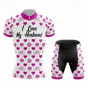 Herrspår 2024 Womens Pink Heart Short Seve Cycling Jersey Set Summaillot Ropa Ciclismo Bicyc Clothing Bike Shirtsh2421