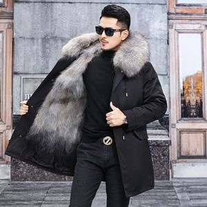 Haining Winter Casual Fur Coat Medium Length Pi Overcoming Mens Designer Inner Tank Detachable Pik OPD8