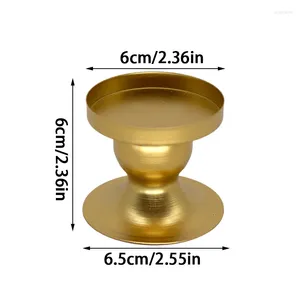 Candle Holders Home Decoration Golden Black Metal Candlestick Iron Wrought Round Desktop Decorative Ornaments