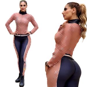 Kadınlar Nedensel Sporting Trailtits Yelek Gömlekleri Pantolon Yoga Giyiyor Yoga Yüksek Elastik Fitness Moda Bayanlar Seksi İki Parçalı Setler Üstler Bodysuits Yuga Trailtsuit