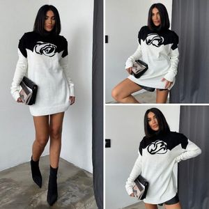 Classic Letter Sweaters Dress For Women Autumn Winter Knitted Dresses Lady Fashion Casual Dresses Designer Womens Clothing