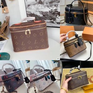 Etui kosmetyczne projektant torby do makijażu Przenośna woreczka Brown Crossbody Make Up Beauty Purse-25