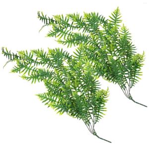 Decorative Flowers 2 Pcs Artificial Plant Wall Hanging Ceiling Plants Furniture Decor Fake Faux Ferns