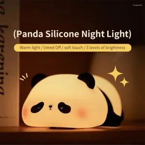 Luzes da noite bonito led sensor de toque luz dos desenhos animados do miúdo nightlights silicone criança feriado presente natal lâmpada cabeceira decoração do quarto