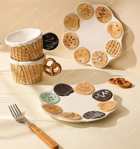 Mugs Coffee Cup Ceramic Microwavable Plate dessert