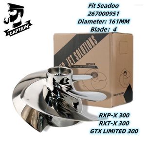 All Terrain Wheels Captain Propeller 267000951 Fit Seadoo Jetski Impeller RXP-X 300 / RXT-X GTX LIMITED 161mm 4 Blades Polished