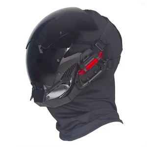 Fontes de festa luz led personalizada máscara cyberpunk capacete cosplay ajuste airsoft coolplay festival de música adereços balaclava grátis