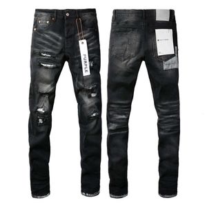 Purple Jeans Designer Jeans For Mens Straight Skinny Pants Jeans Baggy Denim European Jean Hombre Mens Pants Byxor Biker broderi Rippad för trend 29-40 J9001