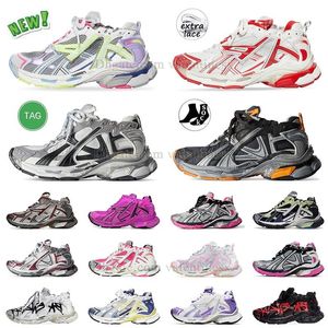 Luxury Track Runners 7.0 Designer Shoes Mens Womens Tracks Runner 7 Plate-Forme Sneakers Tess.s Bourgogne Lilac Purple Black White Handing Outdoor vandringstränare