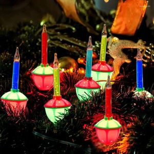 Sznurki świąteczne żarówki Bulbaki wielokolorowe Lights Lights z płynnym przenośnym wieloma kolorami do patio werandy dekoracje