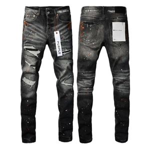 Jeans roxo designer jeans para homens calças retas skinny jeans baggy denim europeu jean hombre calças masculinas calças motociclista bordado rasgado para tendência 29-40 j9018