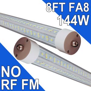 8Ft Led Shop Lights Fixture ,8 Feet 144W 8' Garage Light 96'' T8 Integrated LED Tubes , Linkable Led Bulbs Garage Warehouse,High Output Surface Mounts USA usastock