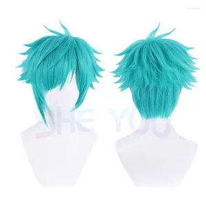 Party Supplies LOL Heartsteel Aphelios Cosplay Wig Blue Wigs Heat Resistant Synthetic Hair Halloween Role Play