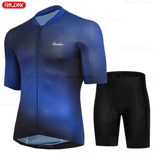 Men's Tracksuits 2023Summer Youth Short Seve Cycling Jersey Set BreathabBike Clothing Maillot Ropa Ciclismo Uniform KitH2421