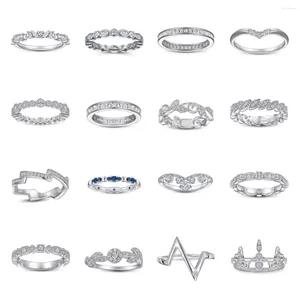 Cluster Rings S925 Sterling Silver Series 30 Personlig stil Crown Sapphire Low Luxury Party Men's and Women's Styles