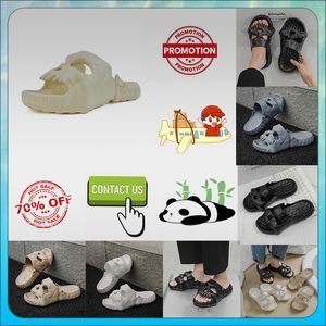 Designer Casual Platform Skeleton Head Funny One word Drag Slippers Woman Light weight wear resistant breathable Leather rubber soft soles Summer