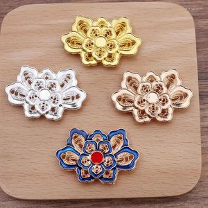 Hair Clips 20 PCS 27 41 MM Metal Flower Pendant Base Tiaras Ancient Hairwear Bridal Headwear DIY Jewelry Accessories