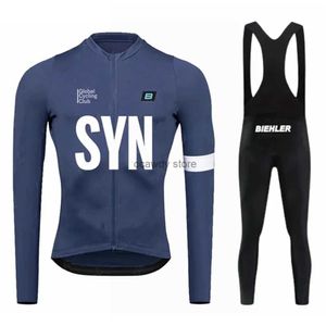 Tute da uomo SYN Nuova primavera autunno Sport Maglia da ciclismo Abbigliamento estivo BIEHR Long Seve Triathlon Mountain Bike Bib Pant SetH2421