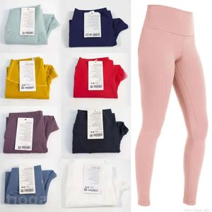 Align Lu Lu Mulheres Yoga Calças Apertadas Musculação Leggings Esporte Calças Nuas Jogging Sweatpant Menina Elasticidade Comprimento Total Nádegas Elevador 35