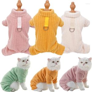 Psa odzież zimowa ciepłe piżamę polarowe ubrania dla małych średnich psów koty kombinezon szczupły kombinezon ragdoll-cat chihuahua stroje
