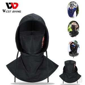 WEST BIKING Summer Full Face UV Protection Motorcycle Cycling Hood Ice Silk Balaclava Mask Hiking Fishing Hat Cooling Sport Gear 240124