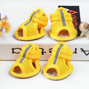 Sapatos de cachorro de vestuário de cachorro sandálias de animais de estimação de verão respirável