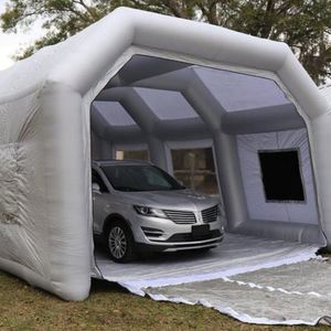 vendita all'ingrosso tenda per camion per auto con cabina di verniciatura gonfiabile portatile personalizzata con filtri a carbone marrone chiaro Forno Garage per uso commerciale