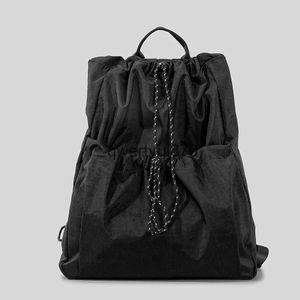 Rucksack Stil Casual Nylon Kordelzug Rucksäcke für Mädchen Getäfelten Reisetasche Frauen Große Kapazität Rucksäcke Weibliche Sport 2023H2421