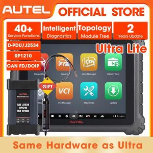 Autel Ultra Lite Car Intelligent Diagnostic Tools Advanced VCMI ECU Programmering Coding Scanner 40 Services PK MS909 Elite2