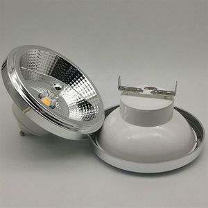 LED-Down-Lampe, warm-kaltweiße Beleuchtung, dimmbar, AR111, eingebetteter COB-LED-Strahler, 12 W, GU10, Deckenleuchte, ES111, AC85–265 V, DC 12 V, 261 W