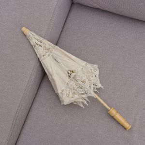 Regenschirme, handgefertigter Baumwollschirm, nicht regenfest, für Spitze, durchsichtig, Pografie-Requisite, klassische Hochzeit