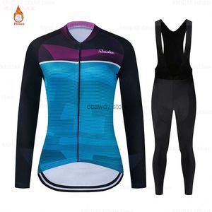 Męskie dresy dresowe Ladys Jersey 2023 Team Women Road Bike Winter Clothingsbib Pants Ropa Ciclismo termiczny feceh24212