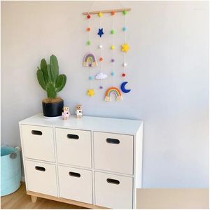 Hårtillbehör Rainbow PO Display Holder With Girls Bow Clips Storage Hanger vägg hängande bild Drop Delivery Baby Kids Maternity OTPH4