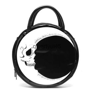 Borse a tracolla Donna Lady Girl Punk Dark Skull ead Tunder Flas Stampato Gotic Cross Body MOON Borsa a tracolla rotonda e borsa arajuku GiftH2421