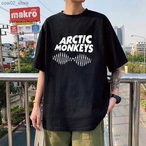 Мужские футболки Футболка ARCTIC MONKEYS Мужская модная футболка Хлопковая футболка Детские топы в стиле хип-хоп Футболки Женская футболка Y2k Camiseta Boy Tees Rapper Q240201