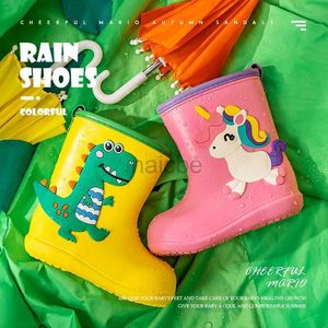 Boots 2022 new style safety rain boots for kids child waterproof boots boy rain shoes for girl decorative EVA stock water boot rain zln240201