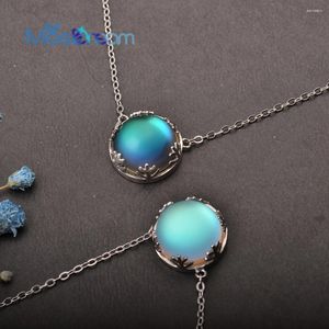 Anhänger ITSMOS Damenmode Aurora Borealis Halskette S925 Sterling Silber Eleganter Schmuck Geburtstage Romantisches Geschenk für Frauen