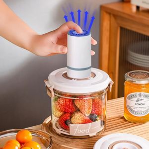 Food Storage Container Vacuum Box Large Capacity Food Dispenser for Kitchen Transparent Sealed Food Organizer Keep Lunch Fresh 240124