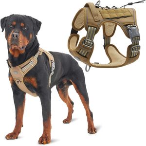 Tactical Dog Harness for Small Large Dogs No Pull Adjustable Pet Harness and leash Set Reflective K9 Working Training Vest 240124