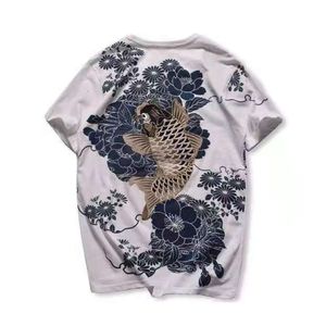デザイナーTシャツ刺繍男性Tシャツ刺繍半袖女性Tシャツ中国語スタイルタトゥード・ショートスリーブT刺繍CARIHHH