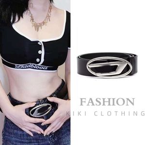 Designer Disels Belt American Instagram Waistband with the Same Texture for Men and Women Large Hardware Frosted Buckle D-letter Belt Casu and Versatile