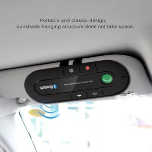 USB Bluetooth Handfree Araba Kiti Kablosuz Ser Mp3 Music Cinter Sun Visor Klip SerpheP Şarj Cihazı NO AUX Y240126