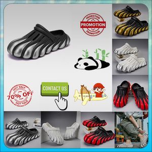 Designer Casual Platform Mezza confezione Pantofole estive uomo donna Graffiti Bone White sandali con diapositive Pantofola con cuscino morbido e spesso antiscivolo resistente all'usura